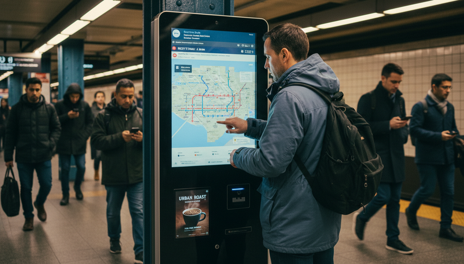 Interactive Kiosks: Redefining Consumer Interaction in Transit Advertising