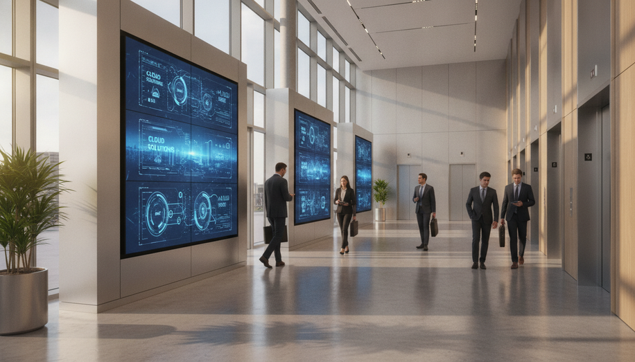 Top DOOH Networks for B2B Tech Advertising in Office Lobbies & Elevators